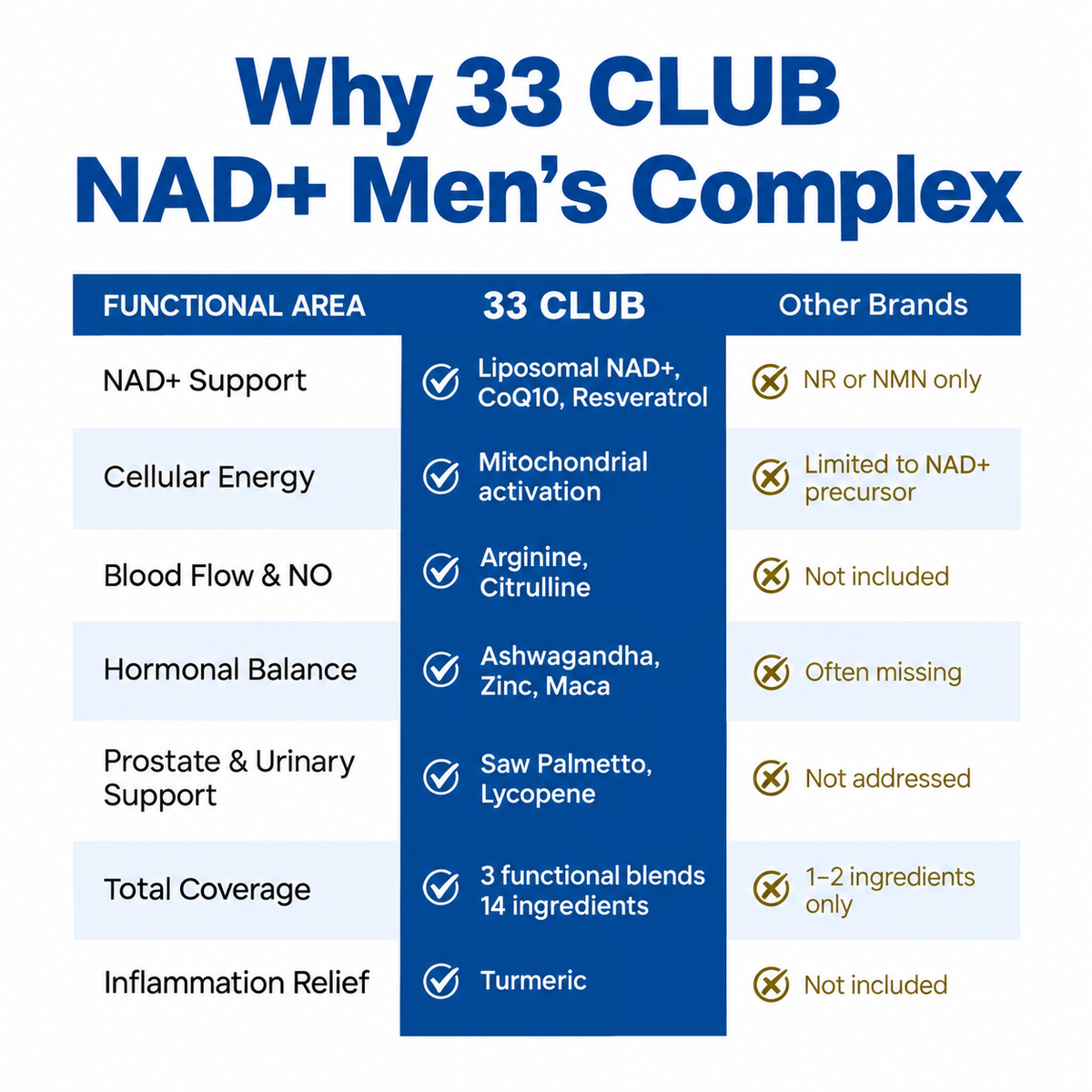 33 CLUB NAD+ Supplement for men