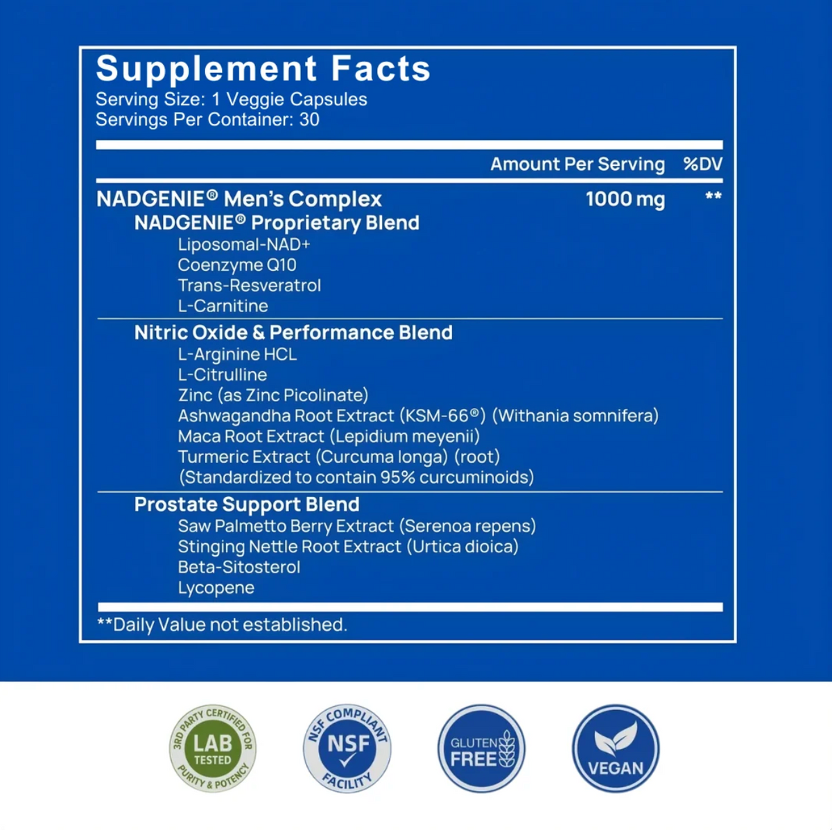 33 CLUB NAD+ Supplement for men